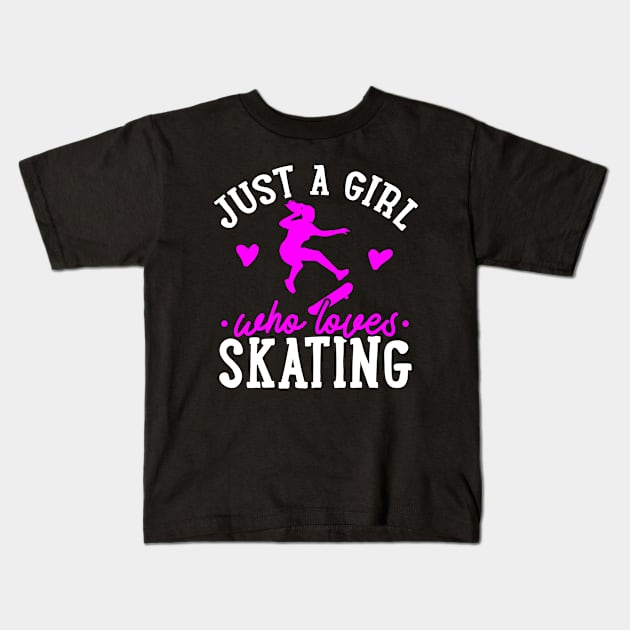 Skating Skater Skate Lover Kids T-Shirt by CreativeGiftShop